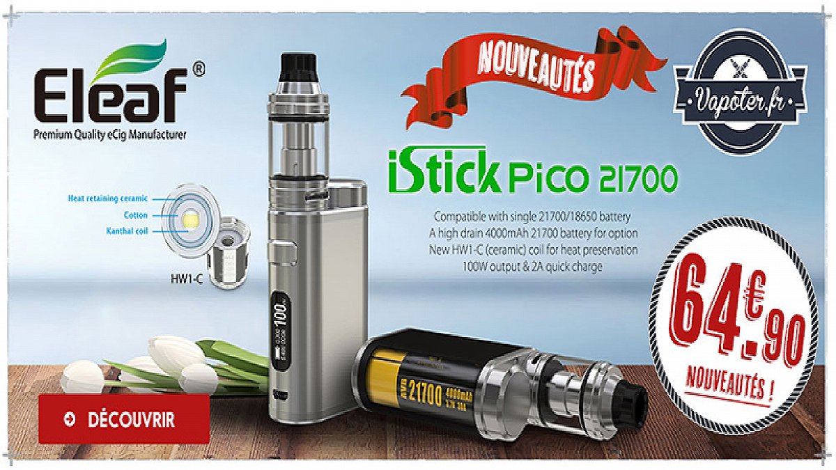 Eleaf : Découverte de la Box Istick Pico 21700 100W