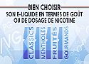 Bien choisir son e-liquide en termes de goût ou de dosage de nicotine