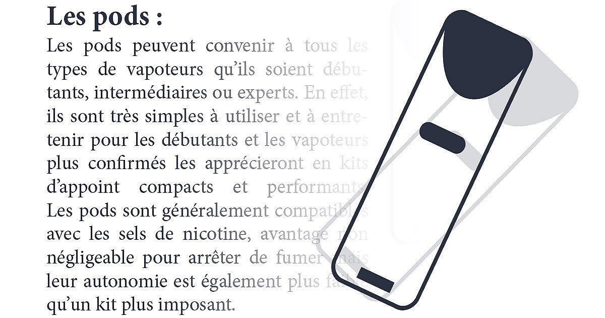 Parmi les modèles de cigarette électronique qu'est-ce qu'un pod ? Parmi les modèles de cigarette électronique qu'est-ce qu'un pod ?