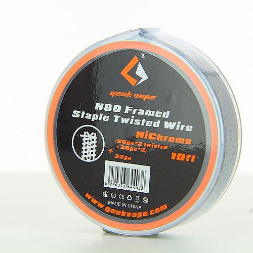 N80 Framed Staple Twisted 26GAx2 Twisted + 26GAx2 + 32GA Bobine 3m GeekVape