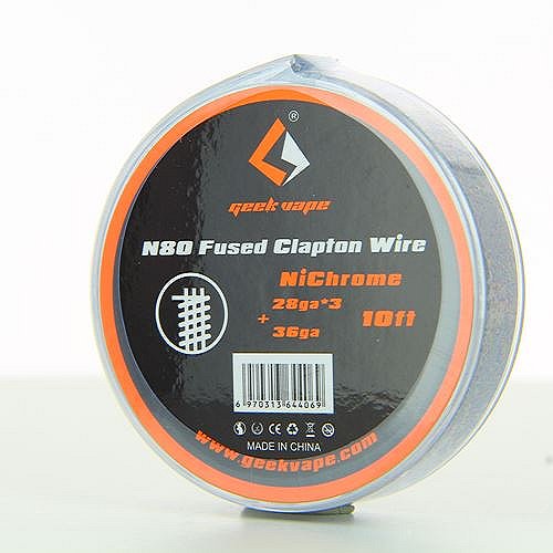 N80 Fused Clapton 28GAx3 + 36GA GeekVape