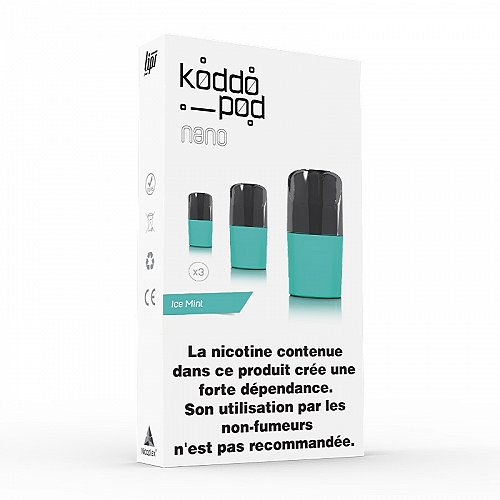Pack de 3 Pods de 2ml Ice Mint Le French Liquide KoddoPod