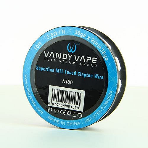 Superfine MTL Fused Clapton Wire NI 80 30gaX2 + 38ga Vandy Vape