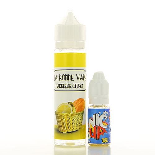 Madeleine Citron La Bonne Vape 50ml + Booster Nic Up 10ml 18mg