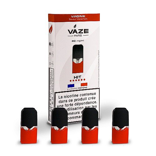 Pack de 4 Pods de 0,75ml Virginie Vaze Vape 20mg