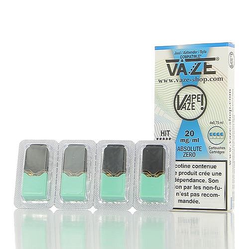 Pack de 4 Pods de 0,75ml Absolute Zero Vaze Vape 20mg