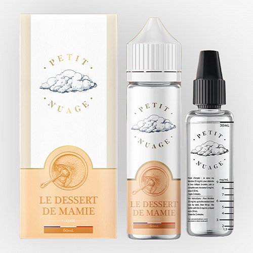 Le Dessert De Mamie Petit Nuage 60ml + Fiole Vide 30ml Graduée