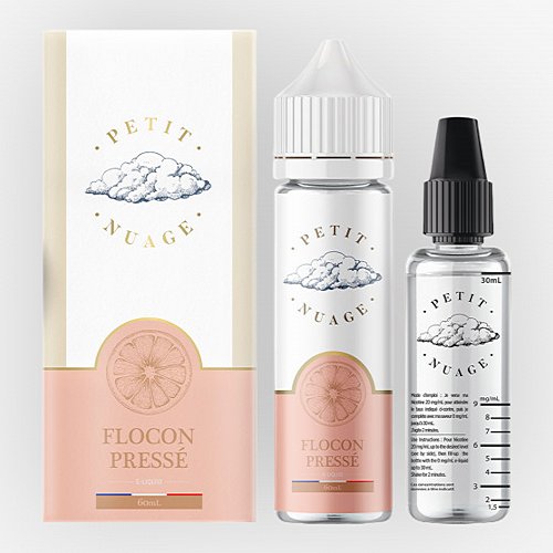 Flocon Pressé Petit Nuage 60ml + Fiole Vide 30ml Graduée