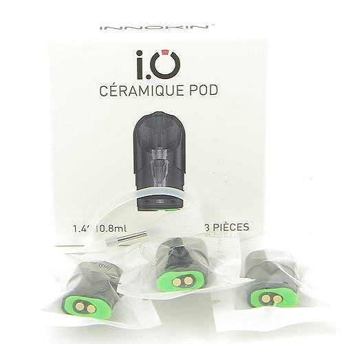 Pack de 3 pod 0,8ml + résistance Ceramic 1,4ohm IO Innokin