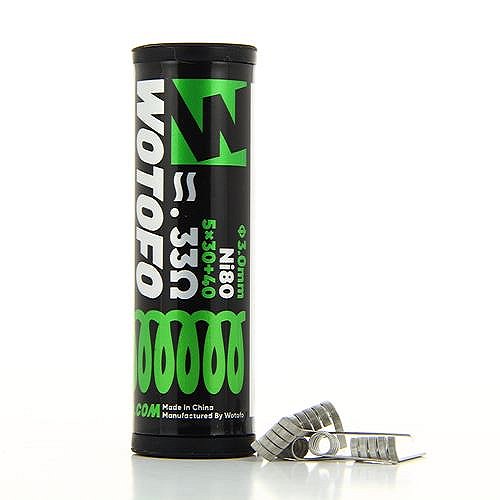 Pack de 5 coils Quint Core Fused Clapton NI 80 30*5+40 0.33ohm Wotofo