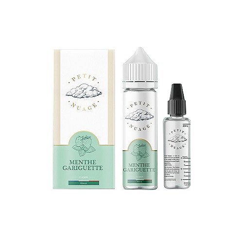 Menthe Gariguette Petit Nuage 60ml + Fiole Vide 30ml Graduée