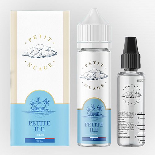 Petite Île Petit Nuage 60ml + Fiole Vide 30ml Graduée