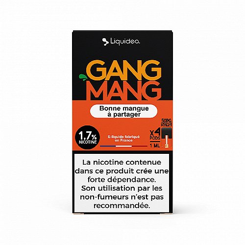 Pack de 4 Pods de 1ml Gang Mang W Pod ( W Cig) Liquideo