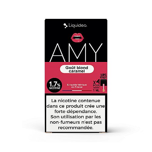 Pack de 4 pods de 1ml Amy W Pod ( W Cig) Liquideo