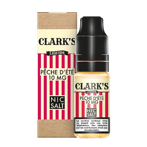 Pêche D'Été Nic Salt Clark's Liquide 10ml