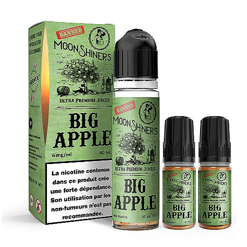Pack 40ml + 2x10ml Big Apple Moonshiners - 06mg