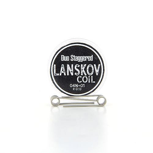 Boîte de 2 coils Duo Staggered 0.4ni+0.1ni 0.13ohm Lanskov