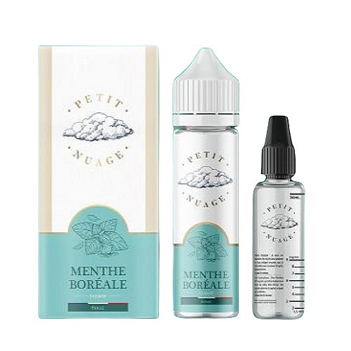 Menthe Boréale Petit Nuage 60ml + Fiole Vide 30ml Graduée