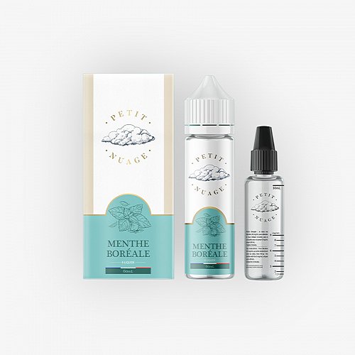 Menthe Boréale Petit Nuage 60ml + Fiole Vide 30ml Graduée