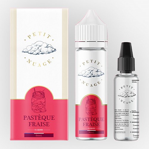 Pastèque Fraise Petit Nuage 60ml + Fiole Vide 30ml Graduée