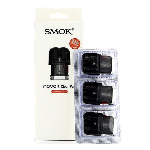 Pack de 3 Pod 1,8ml + résistances Meshed 0,9ohm Novo 2 Smok