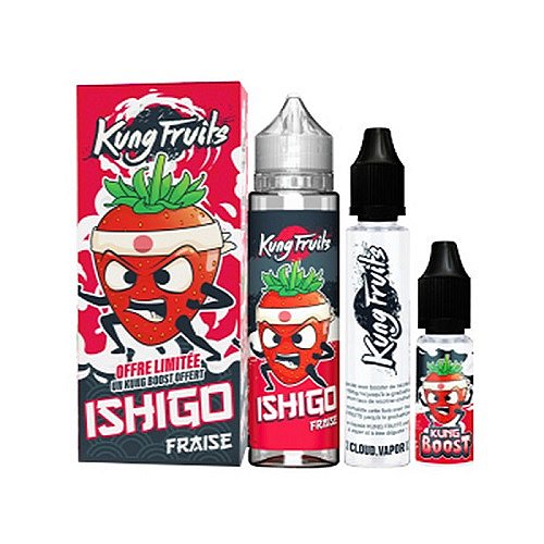 Pack 70ml + 10ml 18mg Ishigo Kung Fruits + Fiole Vide 30ml Graduée