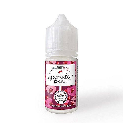 Grenade Fraise Concentré Le Coq Qui Vape Premium 30ml
