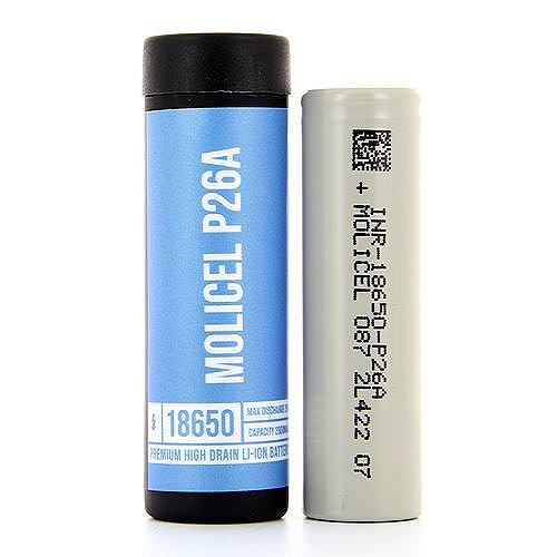Accu 25A 18650 2600mah P26A Grade A Molicel