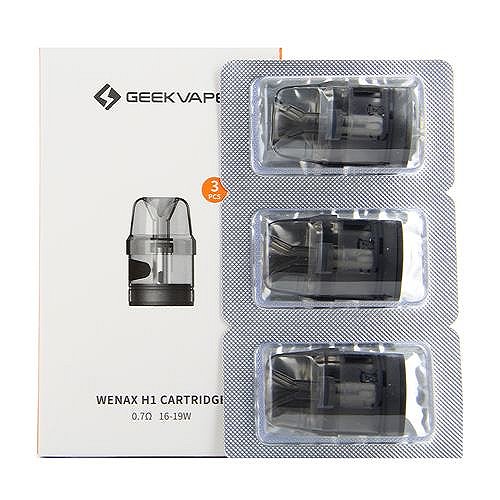 Pack de 3 pods 2,5ml + résistance Wenax H1 GeekVape