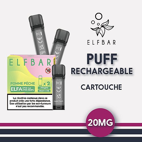 Pack de 2 Pods ELFA 2ml 20mg ElfBar