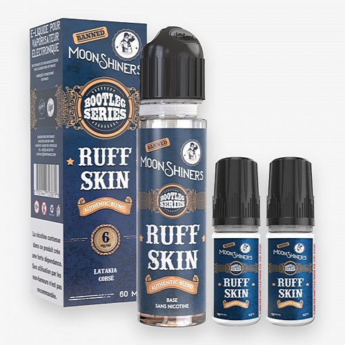 Pack 40ml + 2x10ml Ruff Skin Authentic Blend Moonshiners - 06mg