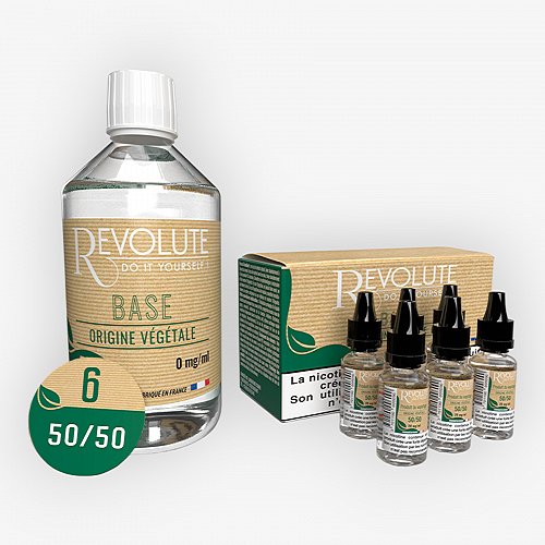 Base Végétale 50/50 6mg 200ml Revolute