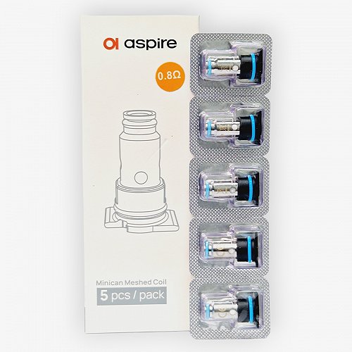 Pack de 5 résistances 0.8ohm Minican Aspire