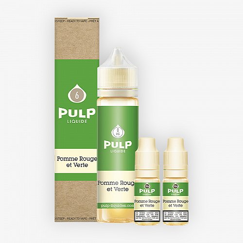 Pack 40ml + 2x10ml Pomme Rouge Et Verte Pulp - 06mg