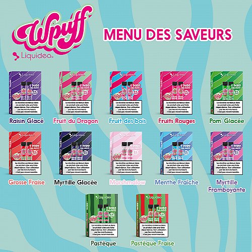 Puff rechargeable WPuff 1800 0.9% Liquideo