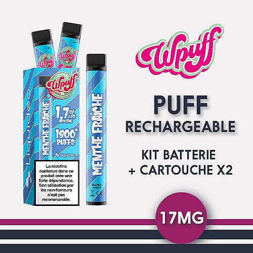 Puff rechargeable Wpuff 1800 1.7% Liquideo