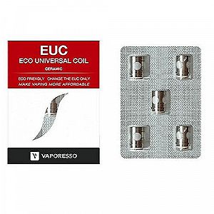 Pack de 5 résistances EUC Mini Ceramic 1.4ohm Vaporesso Pack de 5 résistances EUC Mini Ceramic 1.4ohm Vaporesso
