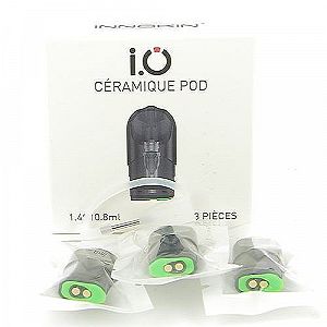 Pack de 3 pod 0,8ml + résistance Ceramic 1,4ohm IO Innokin Pack de 3 pod 0,8ml + résistance Ceramic 1,4ohm IO Innokin
