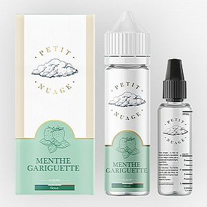 Menthe Gariguette Petit Nuage 60ml + Fiole Vide 30ml Graduée