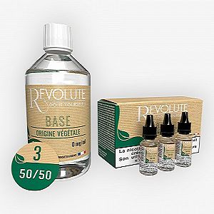 Base Végétale 50/50 3mg 200ml Revolute Base Végétale 50/50 3mg 200ml Revolute