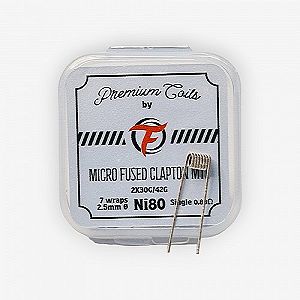 Pack de 10 coils Micro Fused Clapton MTL NI 80 2*30G/42G Fumytech Pack de 10 coils Micro Fused Clapton MTL NI 80 2*30G/42G Fumytech