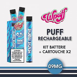 Puff rechargeable WPuff 1800 0.9% Liquideo Puff rechargeable WPuff 1800 0.9% Liquideo