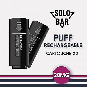 Pack de 2 Pods Solobar 2400 2ml 20mg Pack de 2 Pods Solobar 2400 2ml 20mg