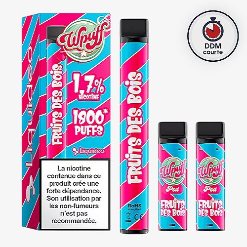 Puff rechargeable Wpuff 1800 1.7% Liquideo
