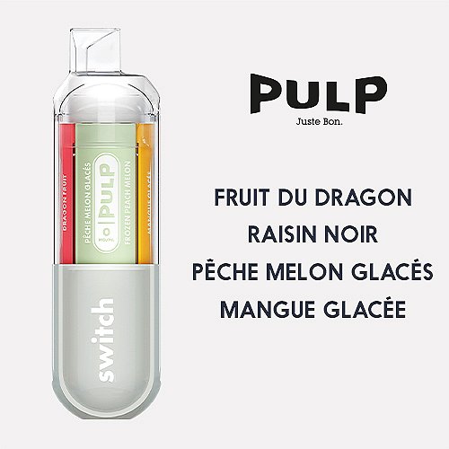 Le Pod Switch Pulp 20mg - Puff 4 saveurs en 1 Le Pod Switch Pulp 20mg - Puff 4 saveurs en 1