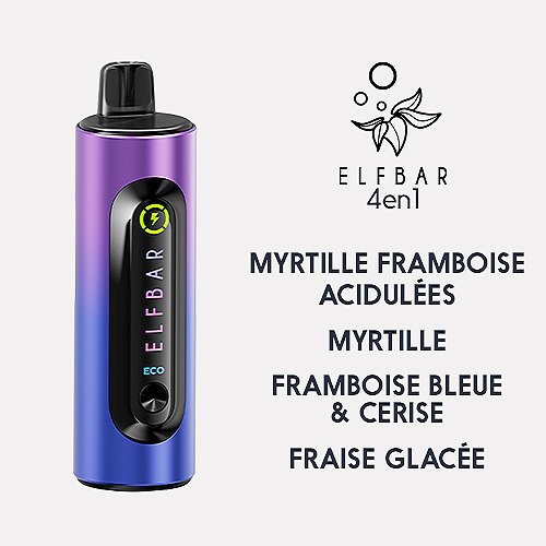 Puff rechargeable Elfbar 4en1
