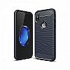 Coque Carbon Fibre iPhone X Bleu