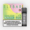 Pack de 2 Pods ELFA 2ml 20mg ElfBar Pomme Pêche